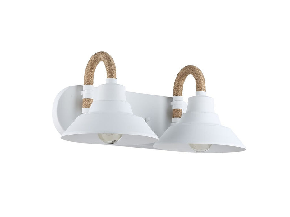 Golden 3318-BA2 NWT Two Light Vanity, Natural White