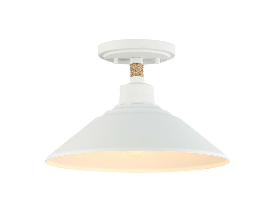 Golden 3318-SF NWT One Light Semi-Flush Mount, Natural White