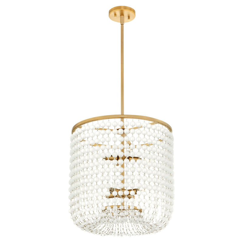 Cyan 11943 Eight Light Pendant, Aged Brass