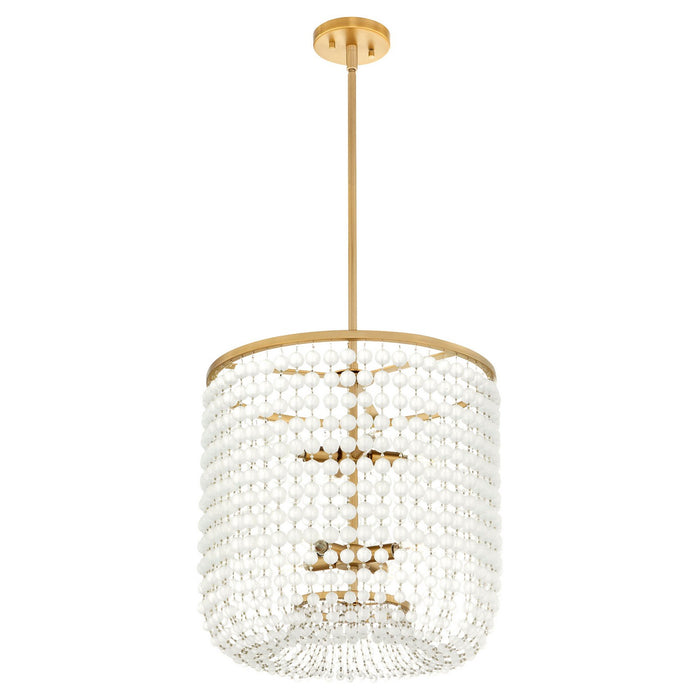 Cyan 11943 Eight Light Pendant, Aged Brass