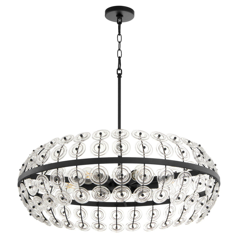 Cyan 11958 Six Light Pendant, Matte Black