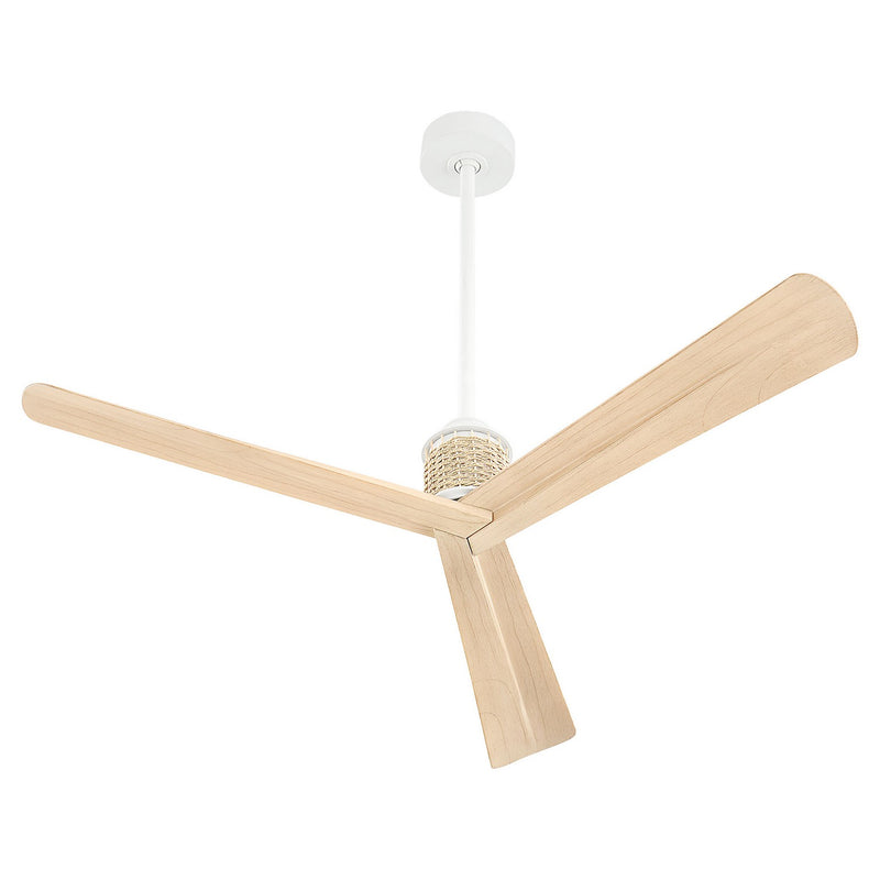 Cyan 11978 56" Ceiling Fan, Studio White/Natural Oak
