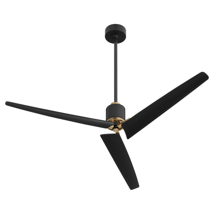 Cyan 11982 58" Ceiling Fan, Aged Brass/Black