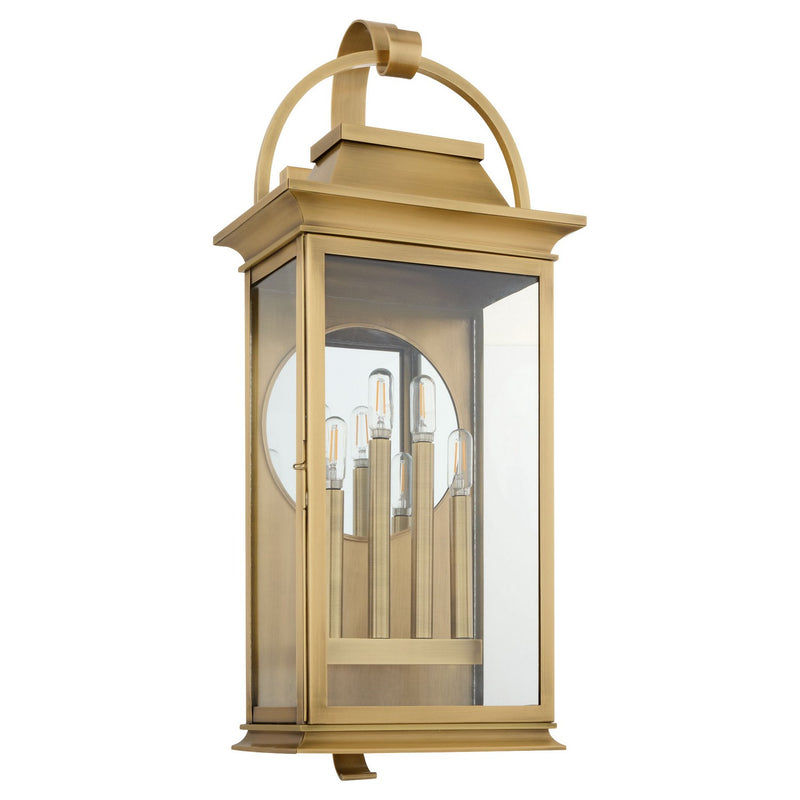 Cyan 11997 Four Light Outdoor Wall Sconce, Heritage Brass