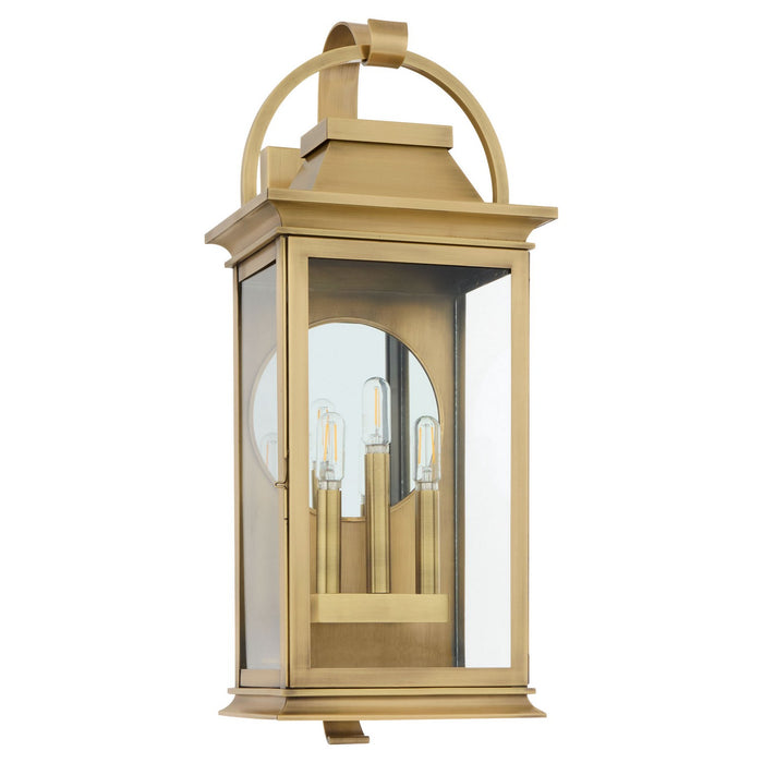 Cyan 11998 Three Light Outdoor Wall Sconce, Heritage Brass