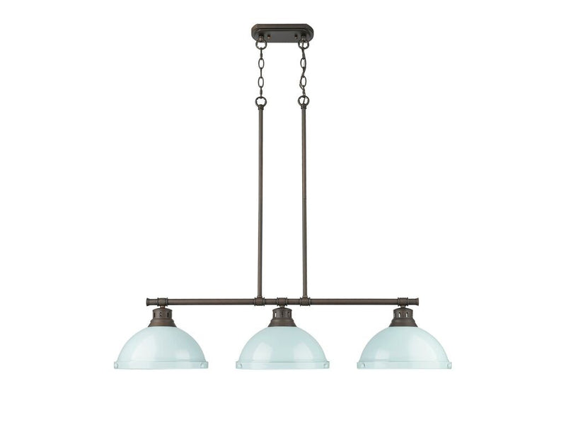 Golden 3602-3LP RBZ-SF Three Light Linear Pendant, Rubbed Bronze
