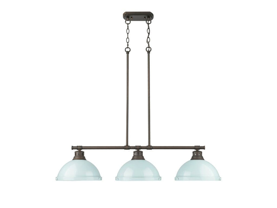 Golden 3602-3LP RBZ-SF Three Light Linear Pendant, Rubbed Bronze