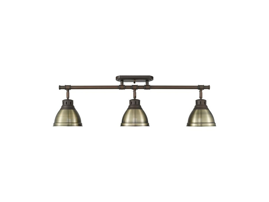 Golden 3602-3SF RBZ-AB Three Light Semi-Flush Mount, Rubbed Bronze