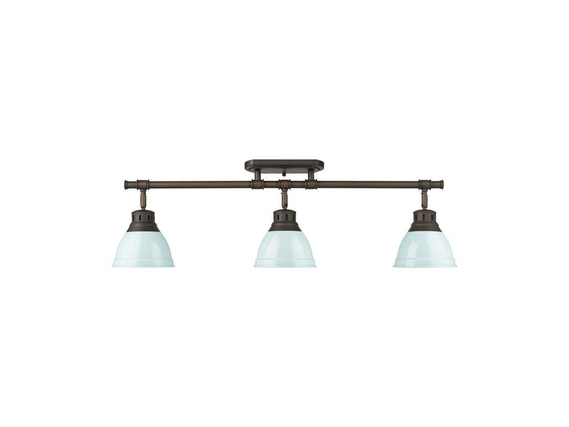 Golden 3602-3SF RBZ-SF Three Light Semi-Flush Mount, Rubbed Bronze