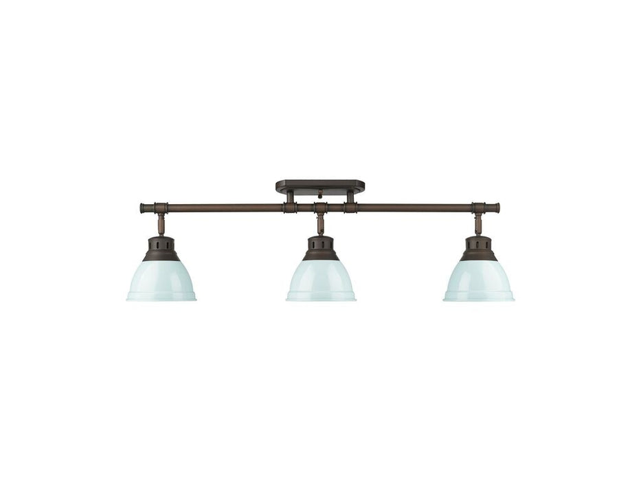 Golden 3602-3SF RBZ-SF Three Light Semi-Flush Mount, Rubbed Bronze