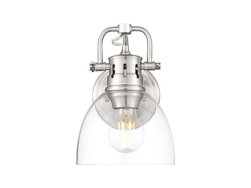 Golden 3602-BA1 PW-CLR One Light Vanity, Pewter