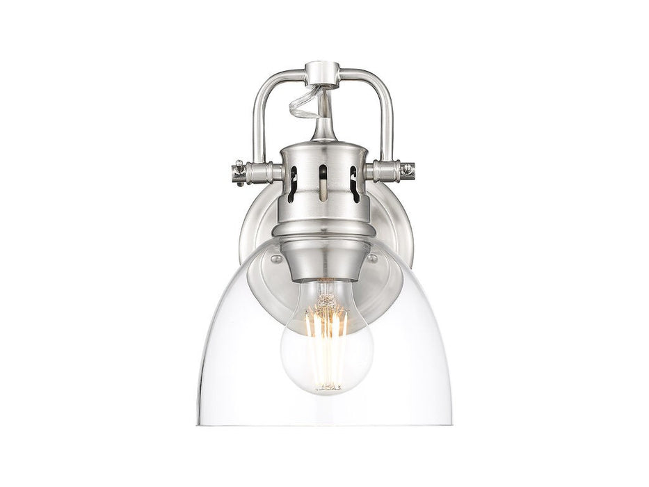 Golden 3602-BA1 PW-CLR One Light Vanity, Pewter