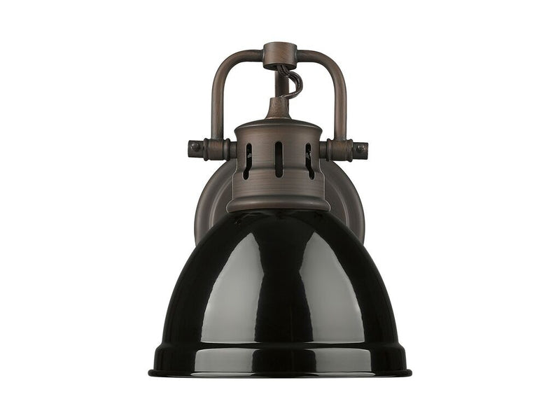 Golden 3602-BA1 RBZ-BK One Light Vanity, Rubbed Bronze