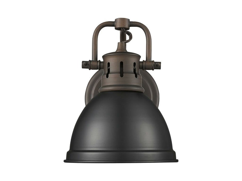 Golden 3602-BA1 RBZ-BLK One Light Vanity, Rubbed Bronze