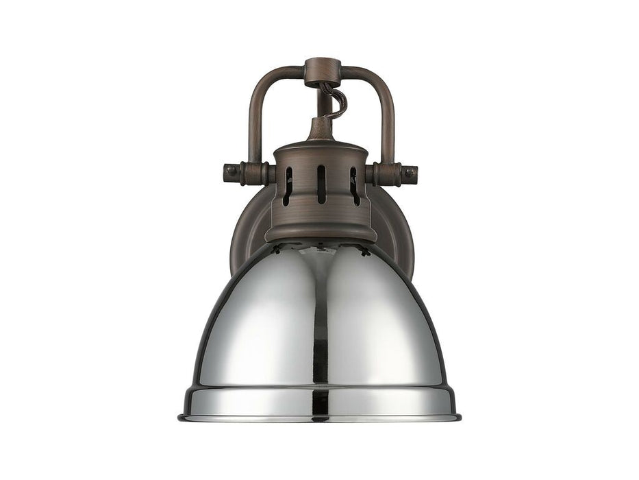 Golden 3602-BA1 RBZ-CH One Light Vanity, Rubbed Bronze