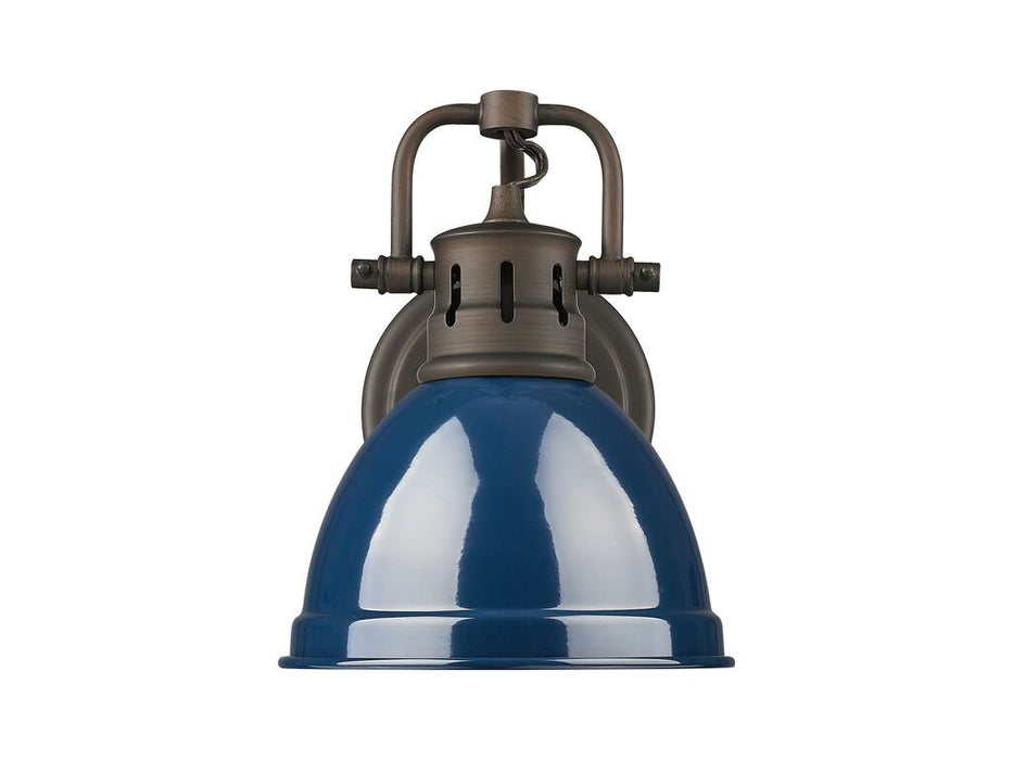 Golden 3602-BA1 RBZ-NVY One Light Vanity, Rubbed Bronze