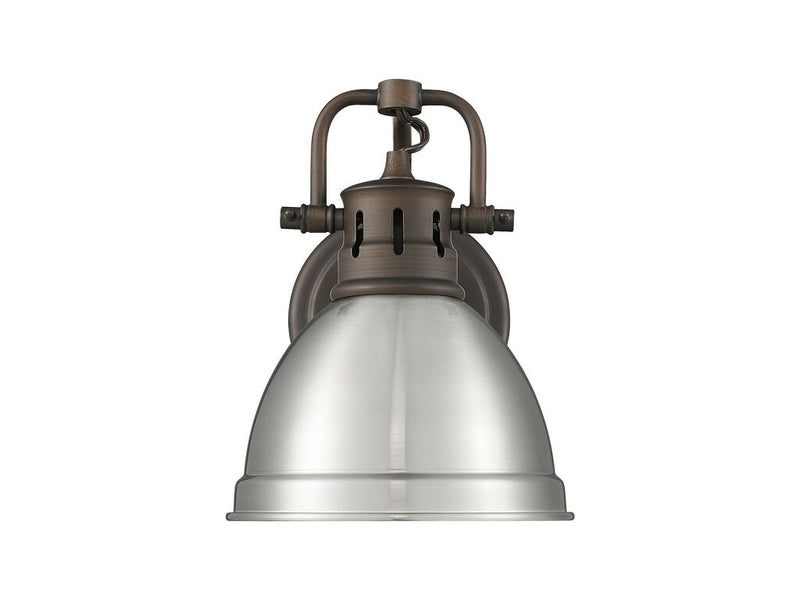 Golden 3602-BA1 RBZ-PW One Light Vanity, Rubbed Bronze