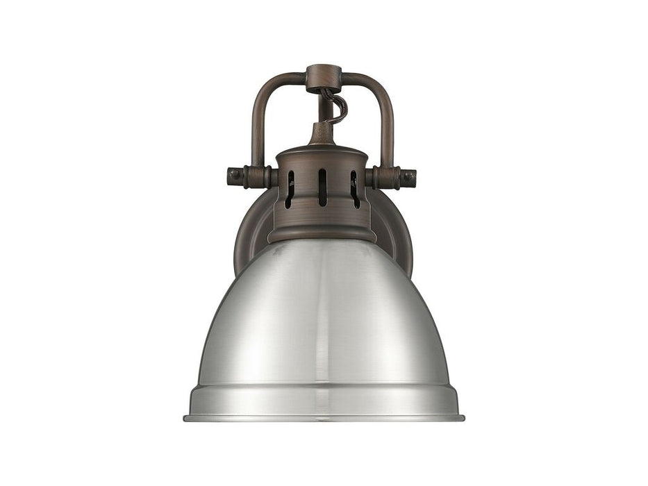 Golden 3602-BA1 RBZ-PW One Light Vanity, Rubbed Bronze