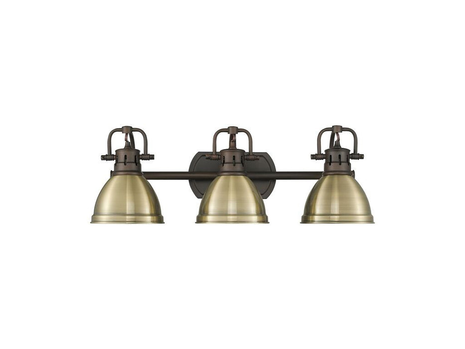 Golden 3602-BA3 RBZ-AB Three Light Vanity, Rubbed Bronze