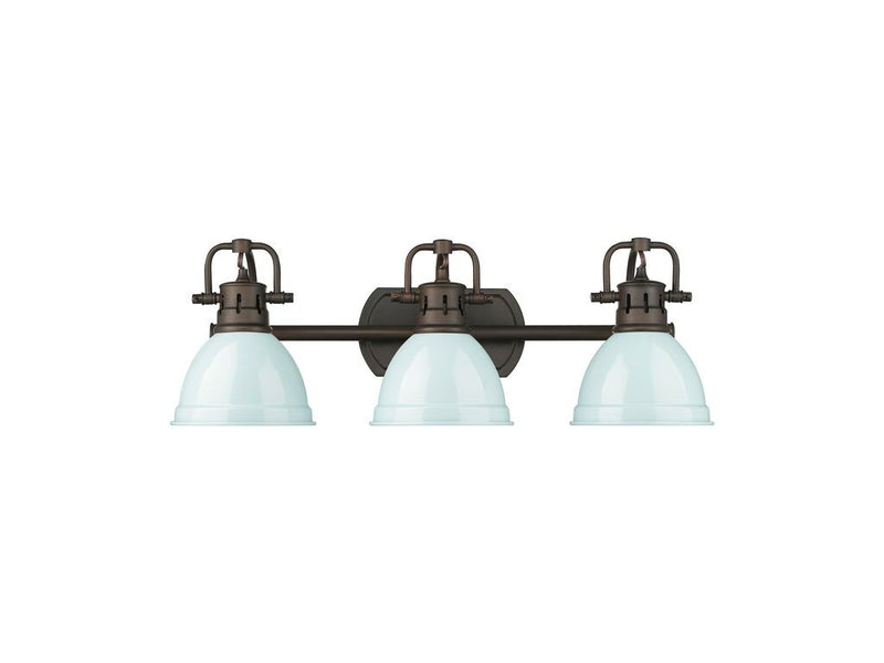 Golden 3602-BA3 RBZ-SF Three Light Vanity, Rubbed Bronze