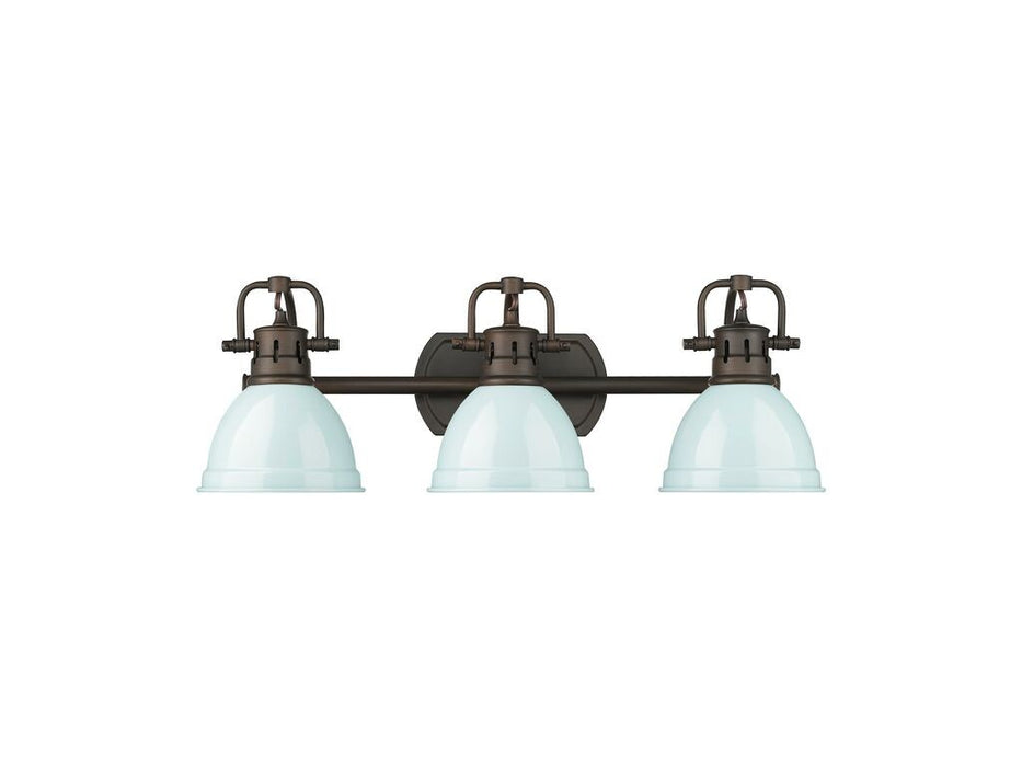 Golden 3602-BA3 RBZ-SF Three Light Vanity, Rubbed Bronze