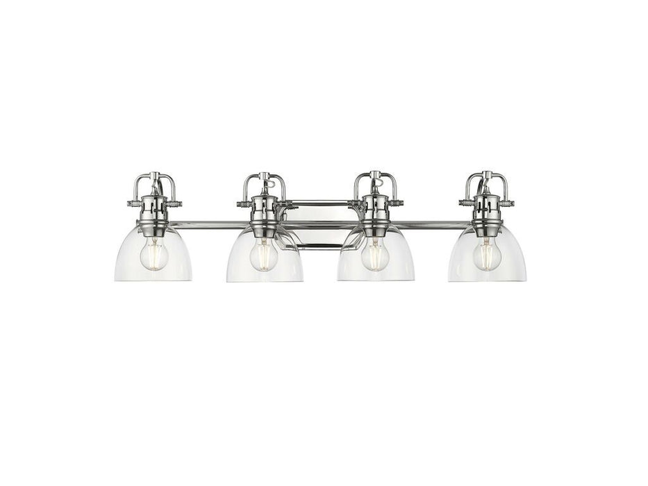 Golden 3602-BA4 CH-CLR Four Light Vanity, Chrome