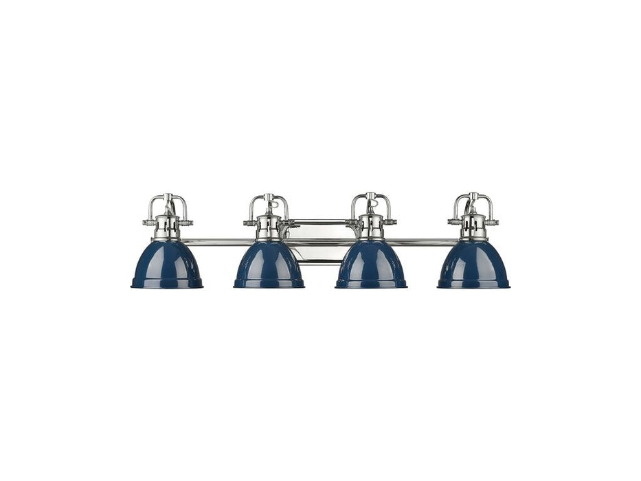 Golden 3602-BA4 CH-NVY Four Light Vanity, Chrome