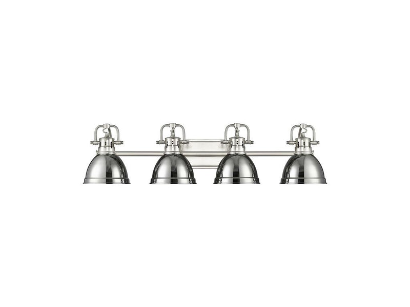 Golden 3602-BA4 PW-CH Four Light Vanity, Pewter