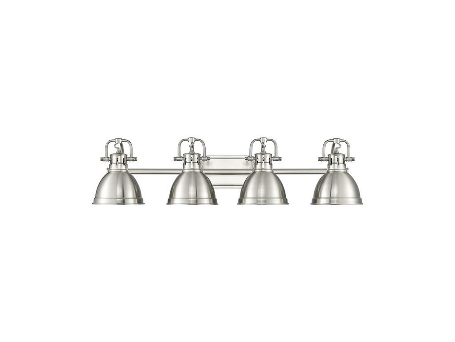 Golden 3602-BA4 PW-PW Four Light Vanity, Pewter