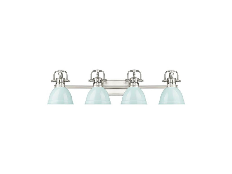 Golden 3602-BA4 PW-SF Four Light Vanity, Pewter