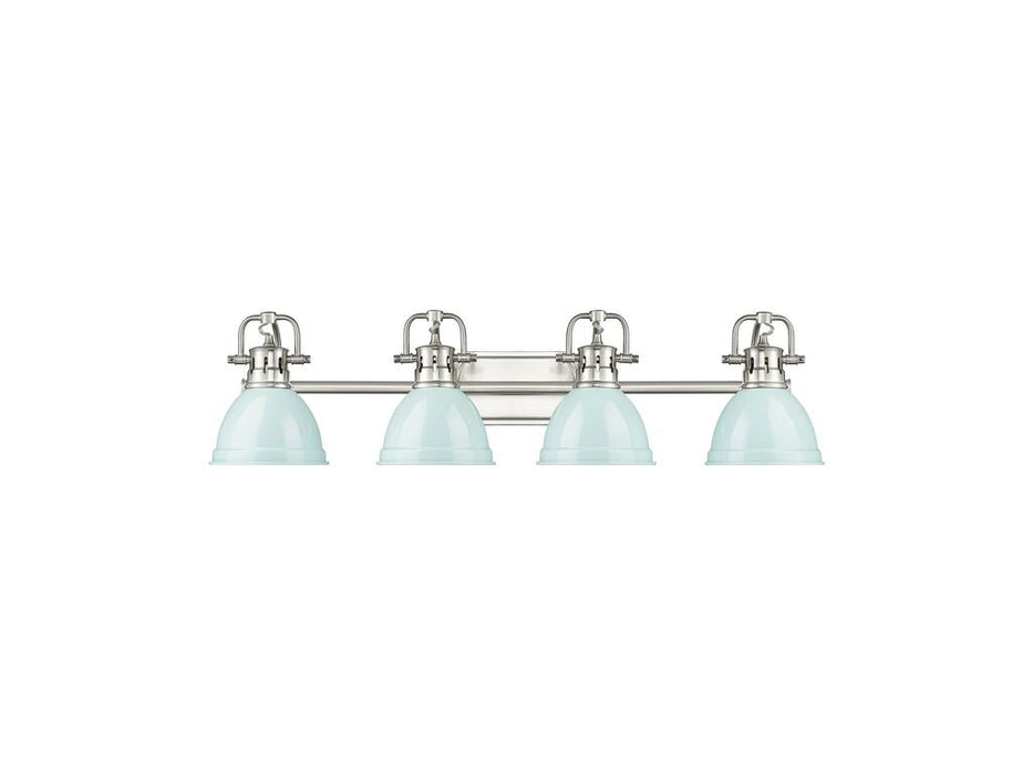 Golden 3602-BA4 PW-SF Four Light Vanity, Pewter