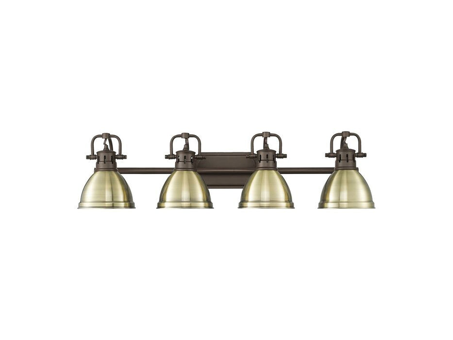 Golden 3602-BA4 RBZ-AB Four Light Vanity, Rubbed Bronze