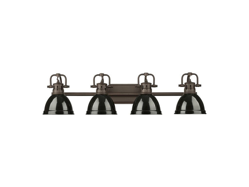Golden 3602-BA4 RBZ-BK Four Light Vanity, Rubbed Bronze