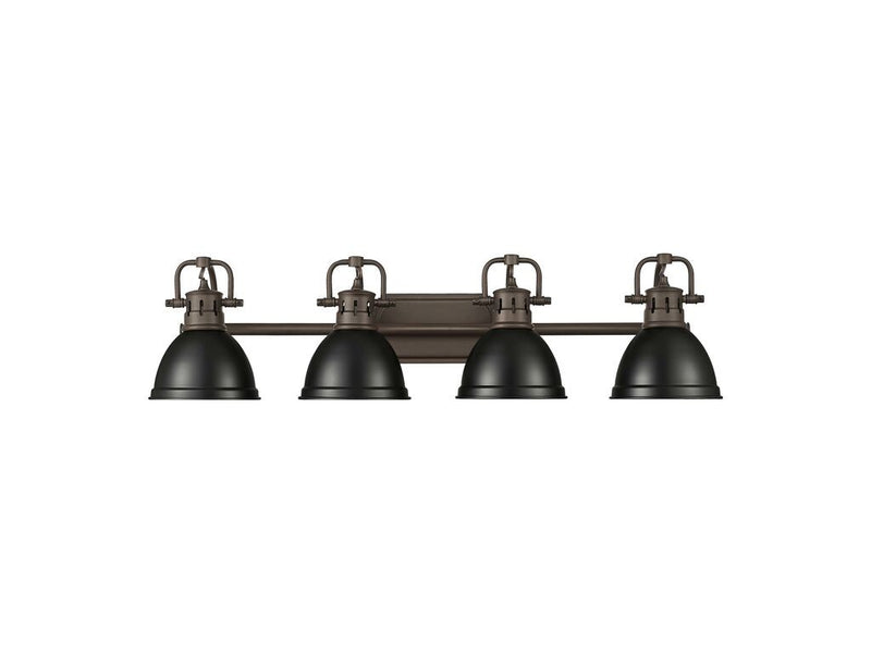 Golden 3602-BA4 RBZ-BLK Four Light Vanity, Rubbed Bronze
