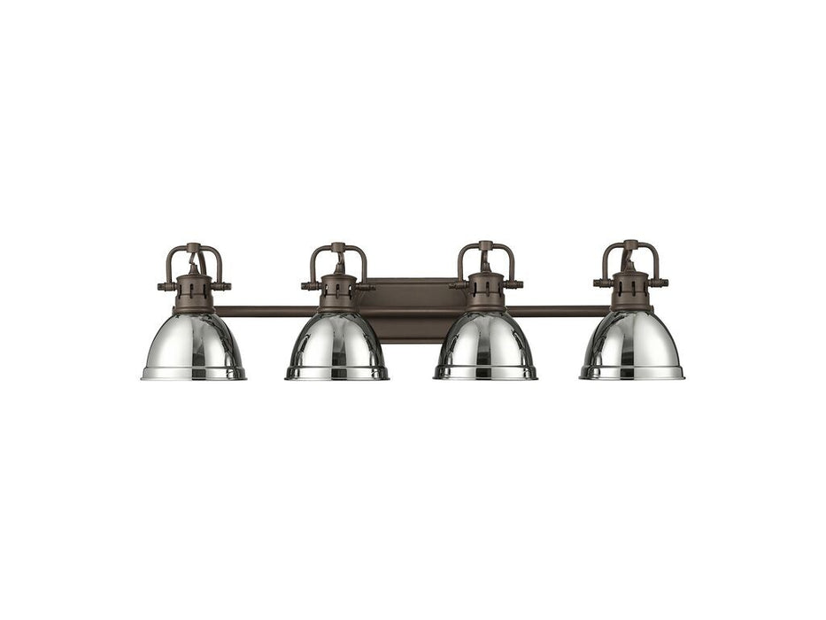 Golden 3602-BA4 RBZ-CH Four Light Vanity, Rubbed Bronze