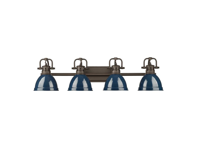 Golden 3602-BA4 RBZ-NVY Four Light Vanity, Rubbed Bronze