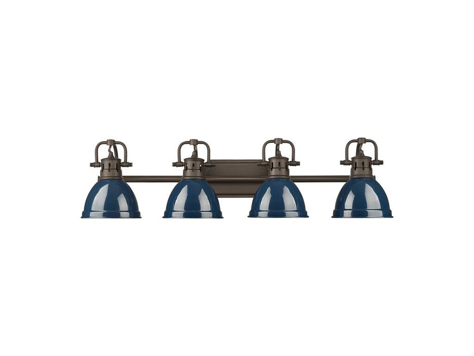 Golden 3602-BA4 RBZ-NVY Four Light Vanity, Rubbed Bronze