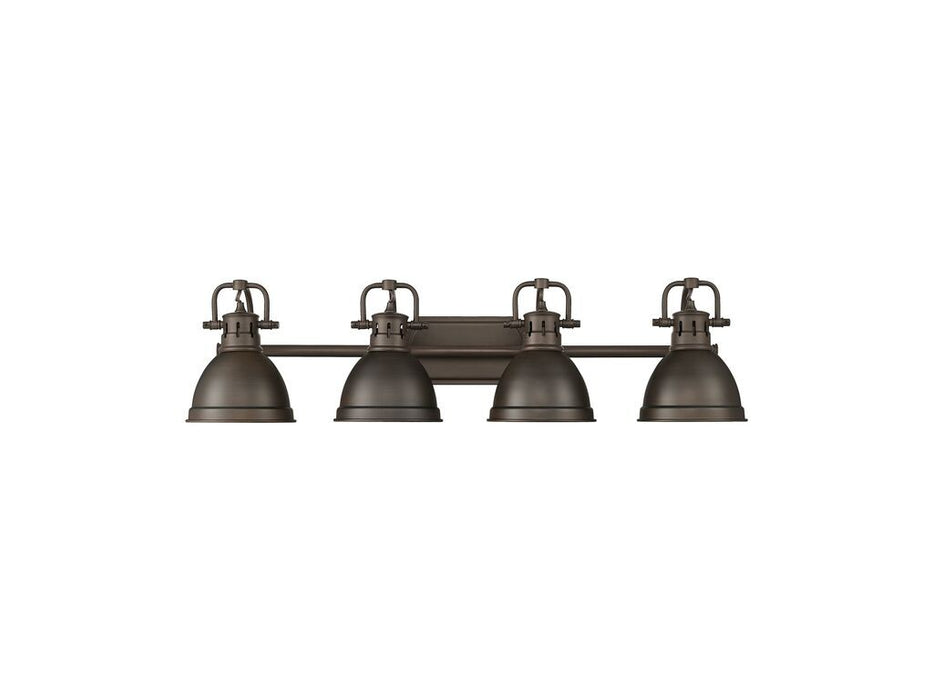 Golden 3602-BA4 RBZ-RBZ Four Light Vanity, Rubbed Bronze