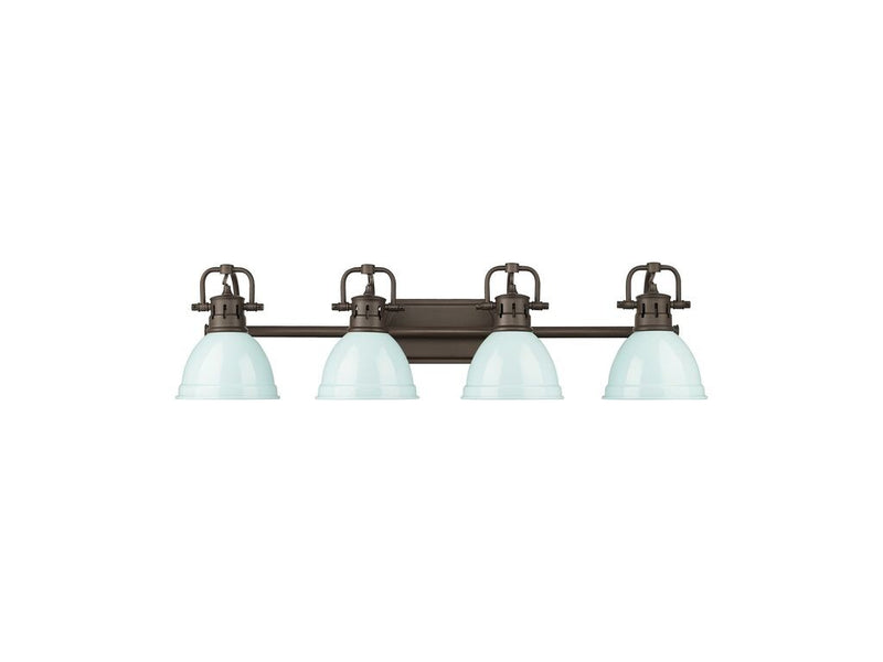 Golden 3602-BA4 RBZ-SF Four Light Vanity, Rubbed Bronze