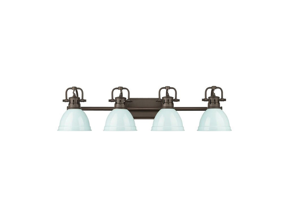 Golden 3602-BA4 RBZ-SF Four Light Vanity, Rubbed Bronze