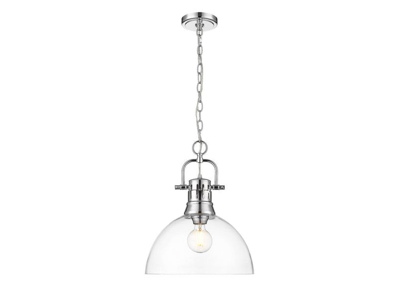 Golden 3602-L CH-CLR One Light Pendant, Chrome