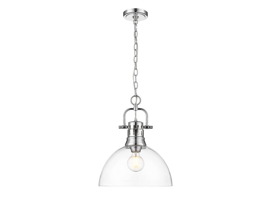 Golden 3602-L CH-CLR One Light Pendant, Chrome