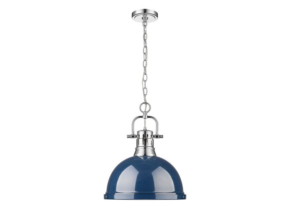 Golden 3602-L CH-NVY One Light Pendant, Chrome