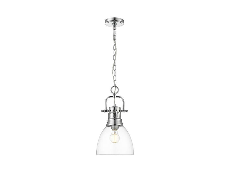 Golden 3602-S CH-CLR One Light Pendant, Chrome