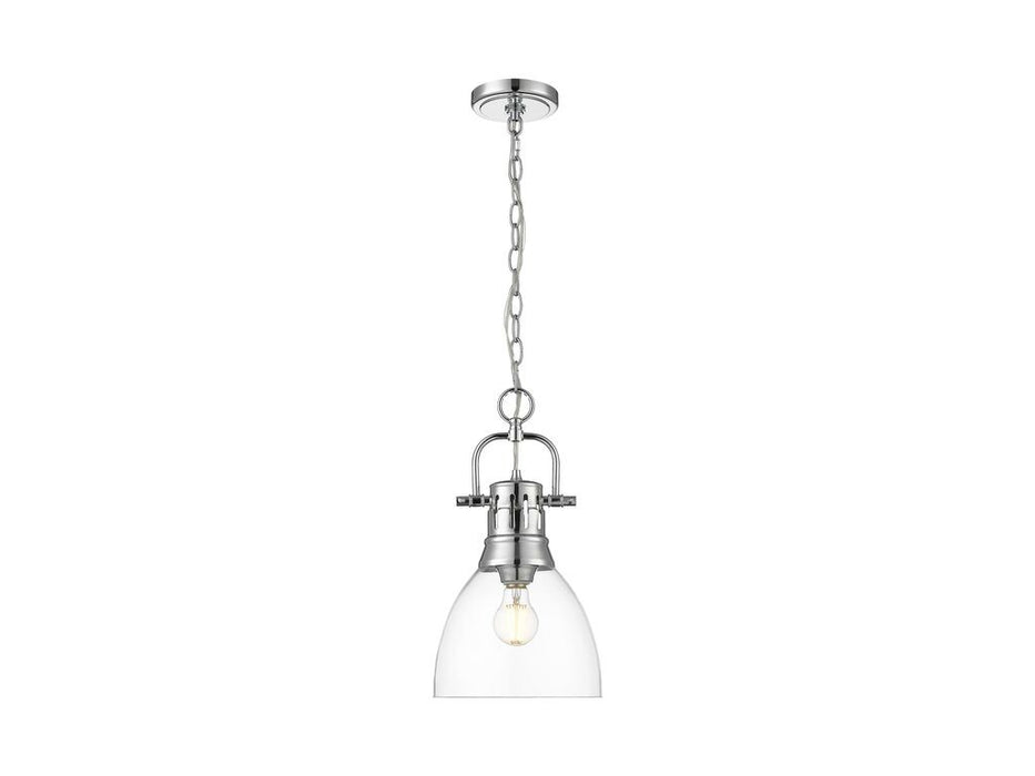 Golden 3602-S CH-CLR One Light Pendant, Chrome