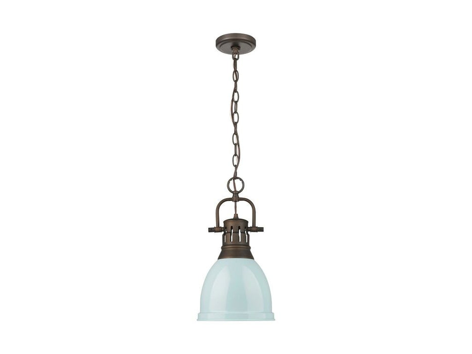 Golden 3602-S RBZ-SF One Light Pendant, Rubbed Bronze