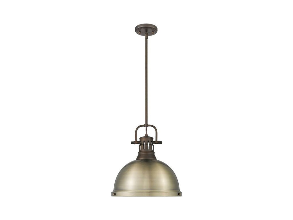 Golden 3604-L RBZ-AB One Light Pendant, Rubbed Bronze