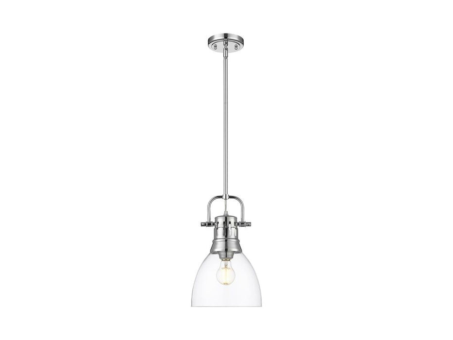 Golden 3604-S CH-CLR One Light Pendant, Chrome