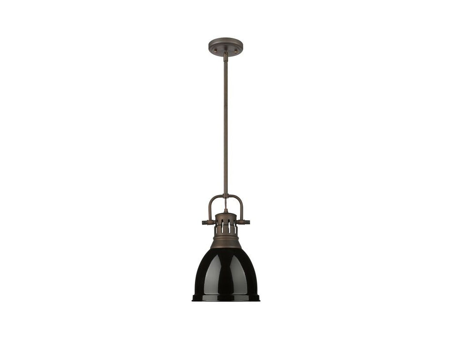 Golden 3604-S RBZ-BK One Light Pendant, Rubbed Bronze