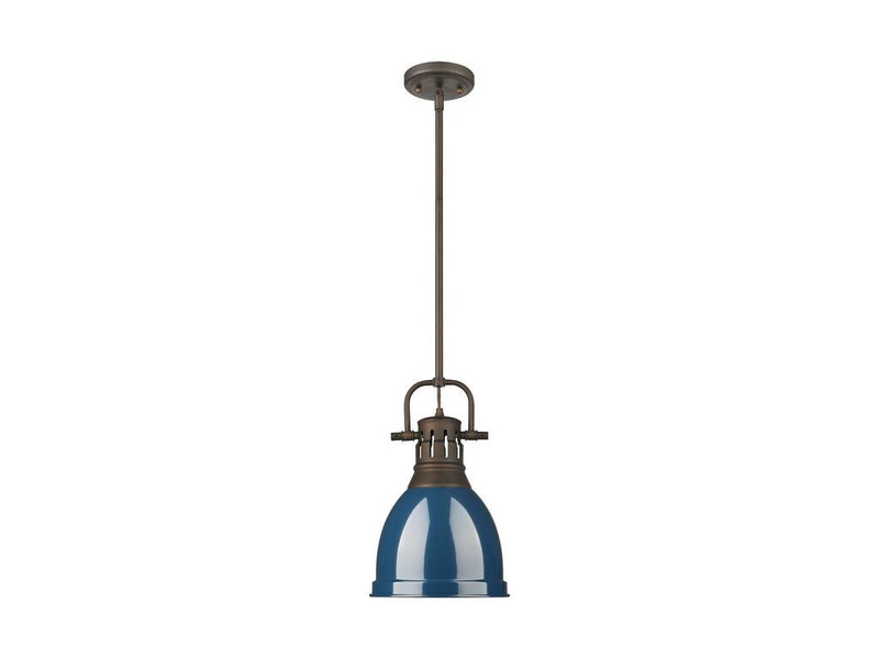 Golden 3604-S RBZ-NVY One Light Pendant, Rubbed Bronze
